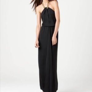 BCBGMaxAzria black halter gown
